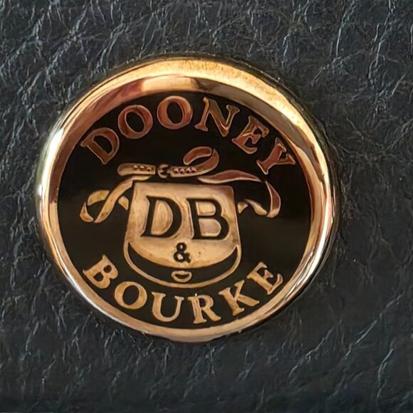 Dooney & Bourke Navy All-Weather Pebbled Leather Satchel With Adjustable Strap - Picture 9 of 13